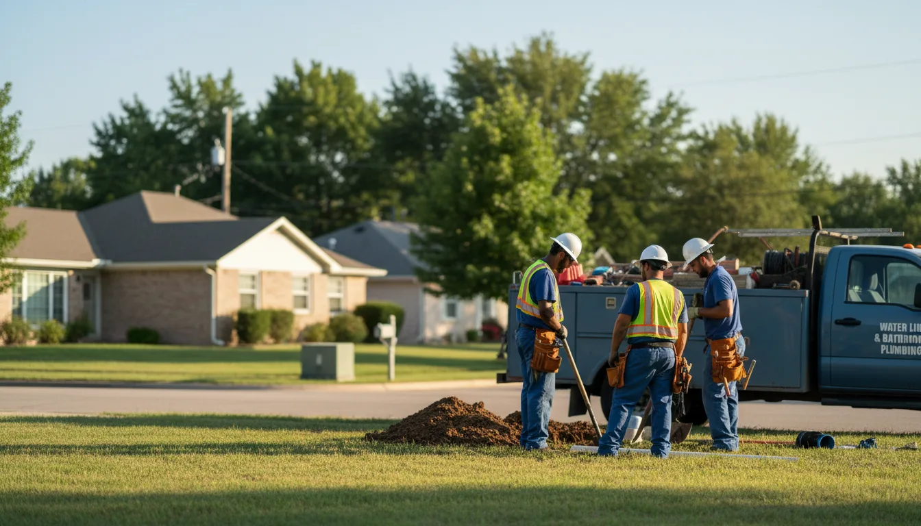 Residential water line and bathroom plumbing service in Port Barre, LA